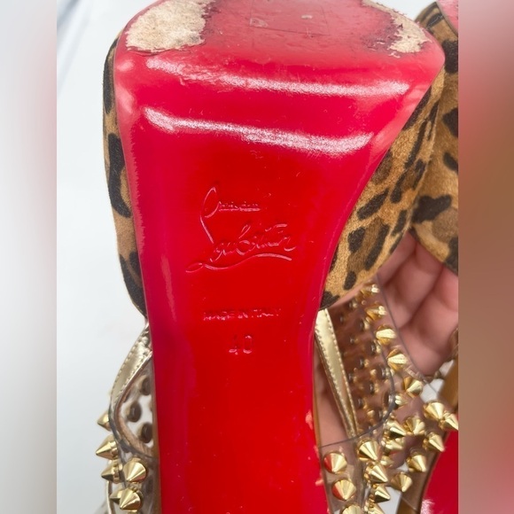 Christian Louboutin Levita Girl Leopard Print High Heel Sandals EU 40 - Picture 7 of 11